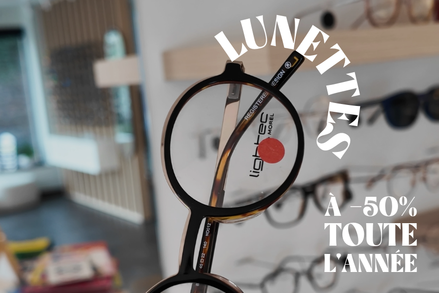 Lunettes à -50% toute l&rsquo;année